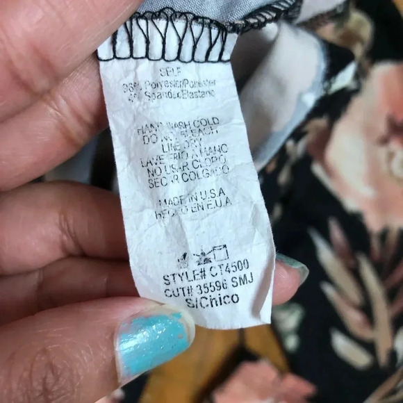 Floral long sleeve top size small - Picture 4 of 10